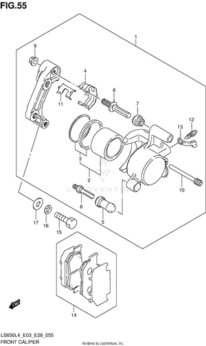 Front Caliper Schematic