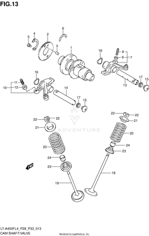 Cam Shaft/valve Schematic