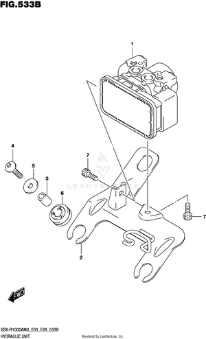 Hydraulic Unit (gsx-r1000ra,gsx-r1000rza) Schematic