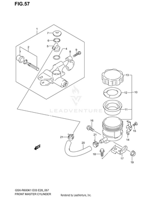 Front Master Cylinder Schematic