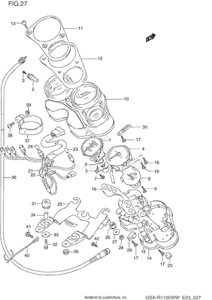 Speedometer (model P/r) Schematic