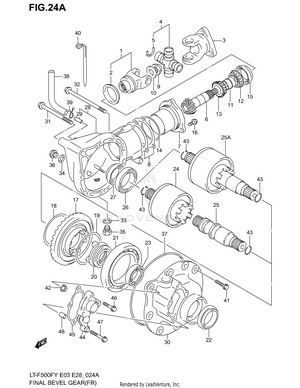 Final Bevel Gear (front)(model K1/k2) Schematic