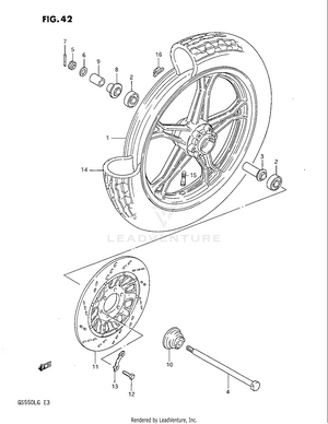 Front Wheel (model F) Schematic
