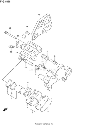 Rear Caliper (model R/s/t) Schematic