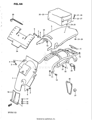 Rear Fender Schematic