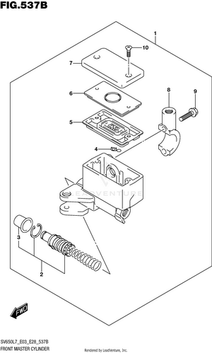 Front Master Cylinder (sv650l7 E33) Schematic