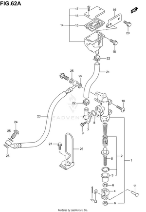 Rear Master Cylinder (sv1000k3/sk4) Schematic