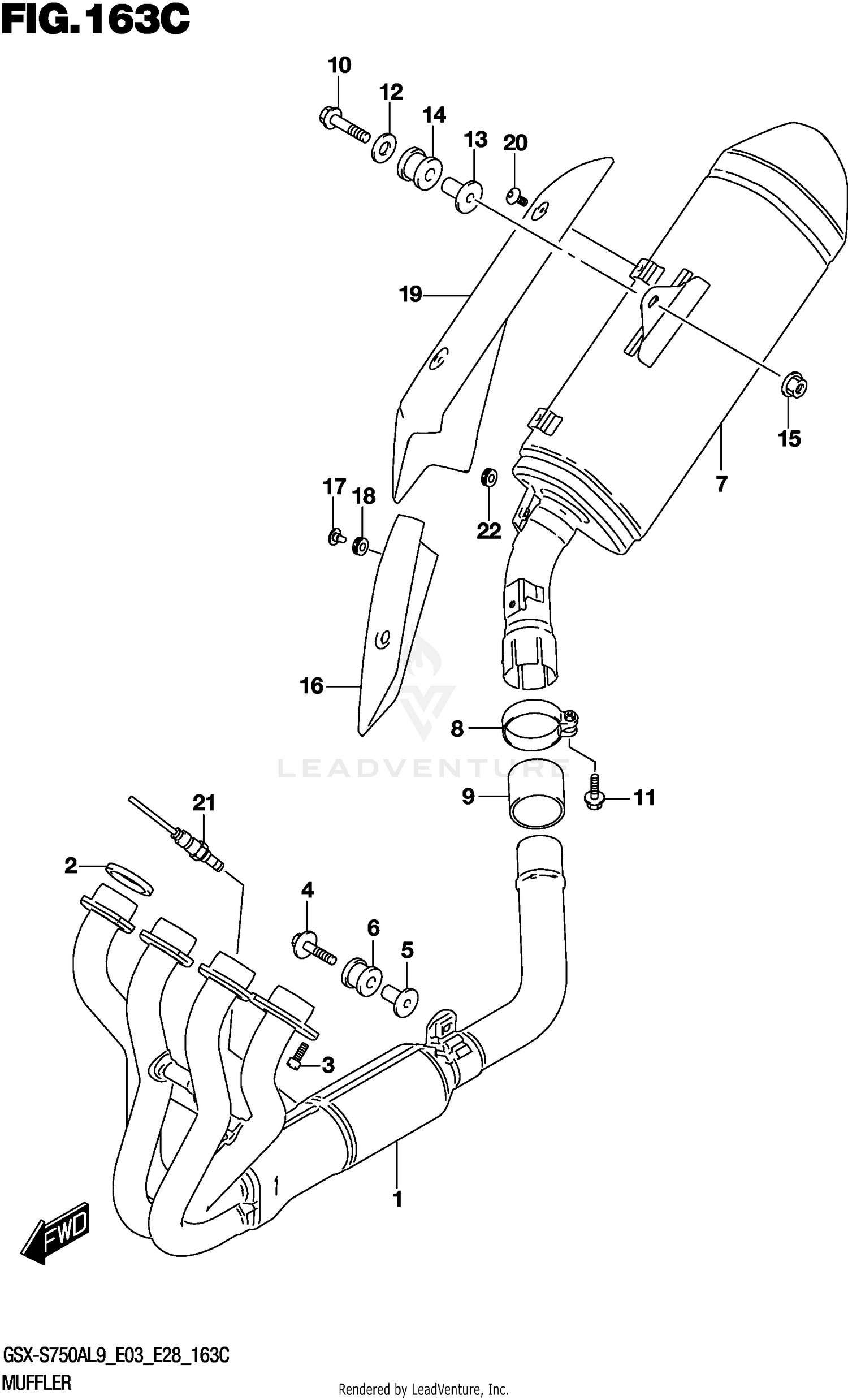 MUFFLER (GSX-S750AL9 E28)