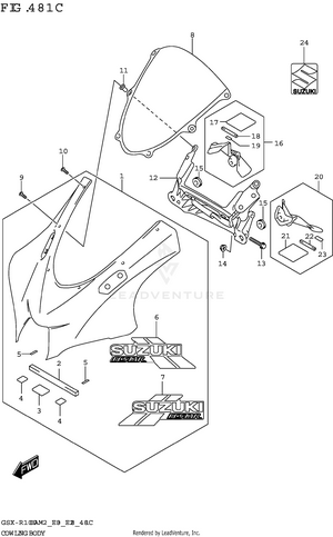 Cowling Body (gsx-r1000rza) Schematic