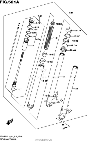 Front Fork Damper Schematic