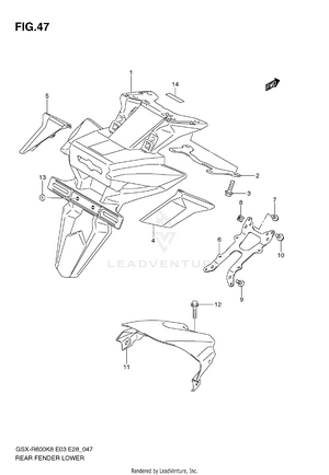 Rear Fender Lower Schematic