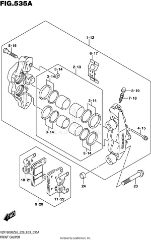 Front Caliper Schematic