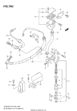 Rear Master Cylinder (sv650ak7/sak7) Schematic