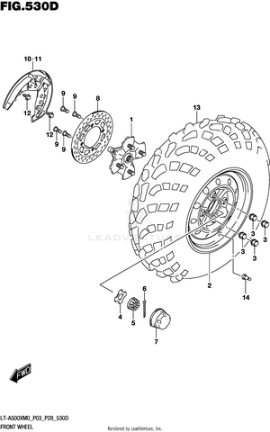 Front Wheel (lt-a500xpm0 P03) Schematic