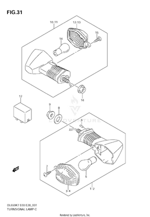 Turnsignal Lamp (model K7/k8) Schematic