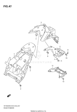 Rear Fender Schematic