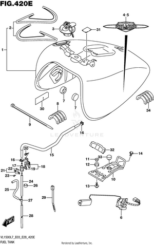 Fuel Tank (vl1500tl7 E03) Schematic
