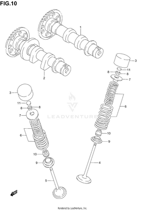Cam Shaft/valve Schematic