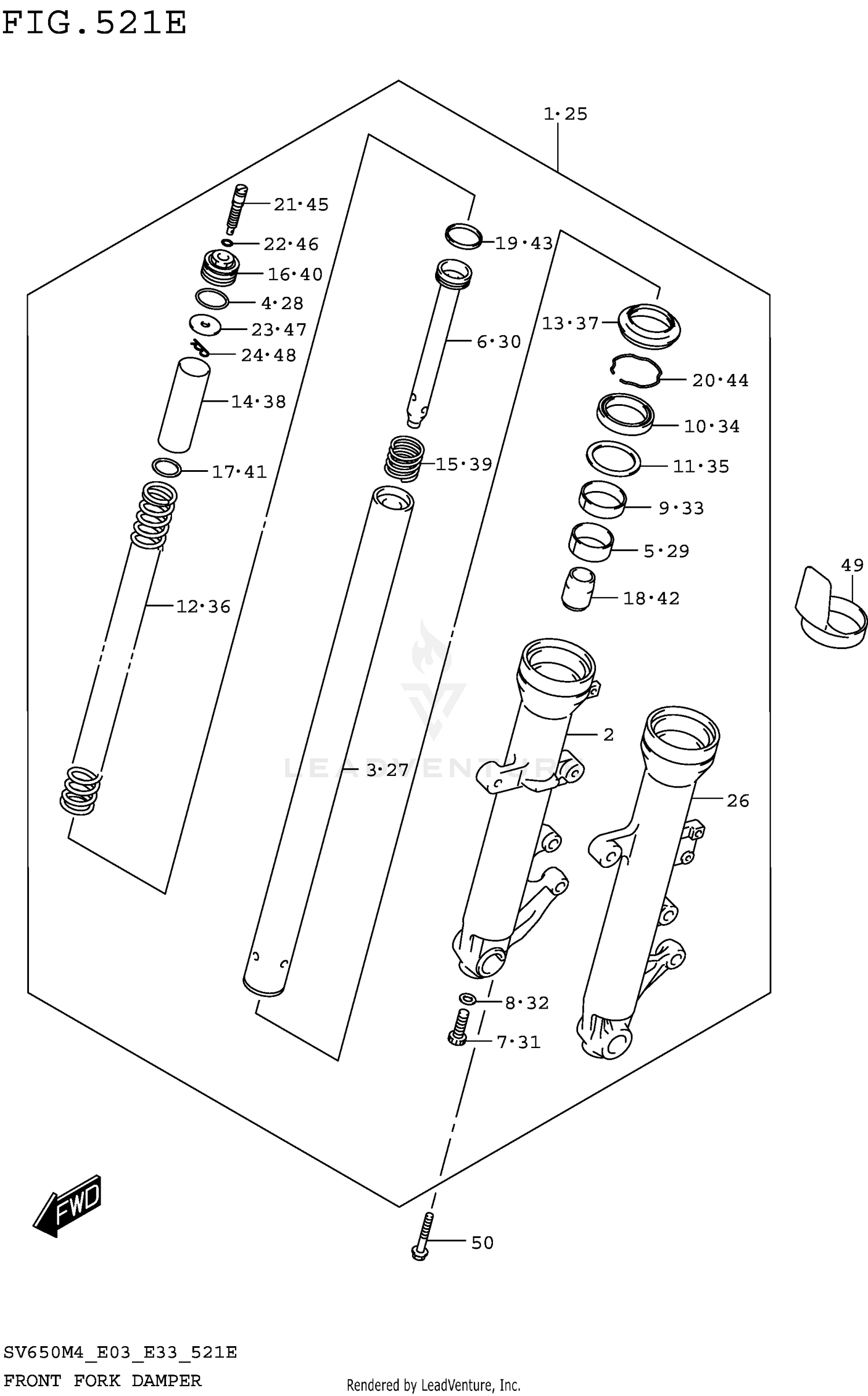 FRONT FORK DAMPER (SV650XAM4 E28)