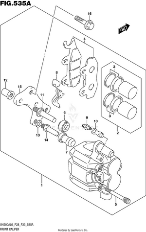 Front Caliper Schematic