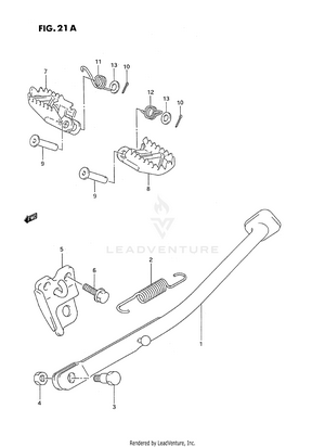 Stand - Footrest (model P/r/s/t) Schematic