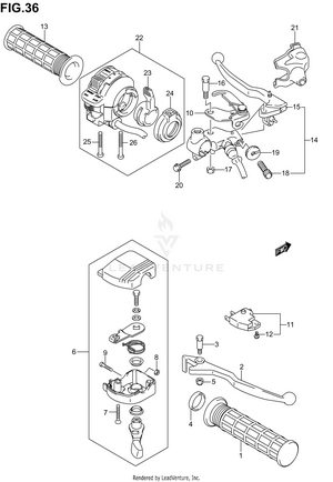 Handle Lever (model K2/k3) Schematic