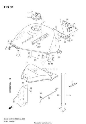 Fuel Tank (model K4) Schematic