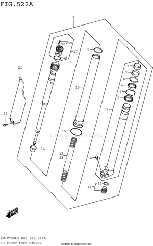 Rh Front Fork Damper Schematic