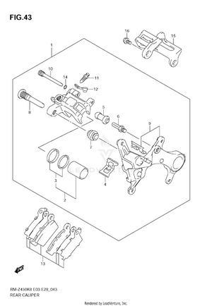 Rear Caliper Schematic