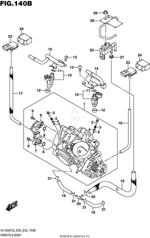 Throttle Body (vl1500tl6 E33) Schematic