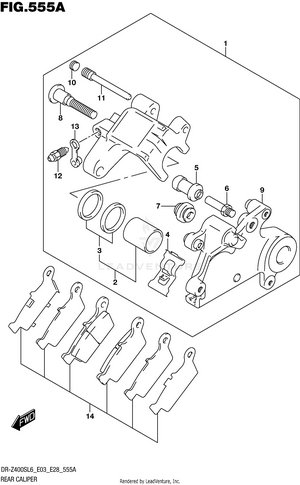 Rear Caliper Schematic