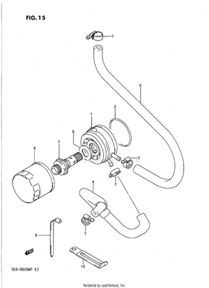 Oil Cooler - Oil Filter Schematic