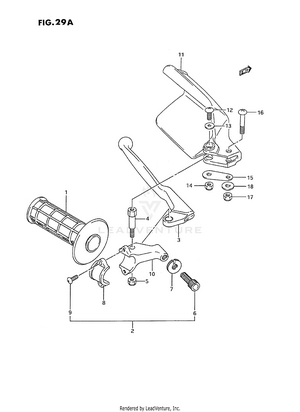Left Knuckle Cover (model N/p/r/s/t) Schematic