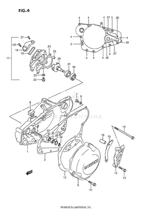 Crankcase Cover (model K) Schematic