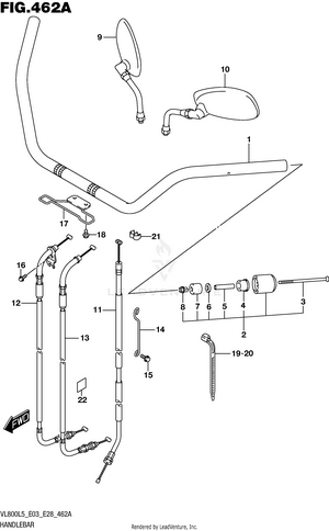 Handlebar (vl800l5 E03) Schematic