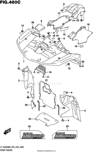 Front Fender (lt-a500xm0 P33) Schematic