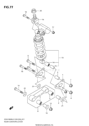 Rear Cushion Lever (gsx-r600l2 E28) Schematic