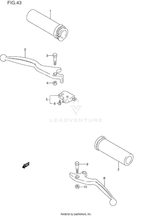 Handle Lever (model N/p/r) Schematic