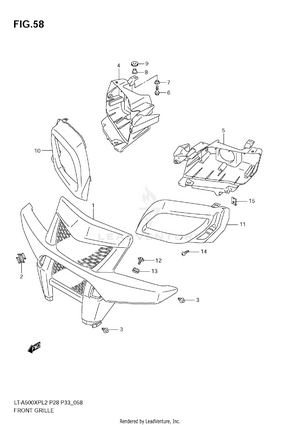Front Grille (lt-a500xpl2 E28) Schematic