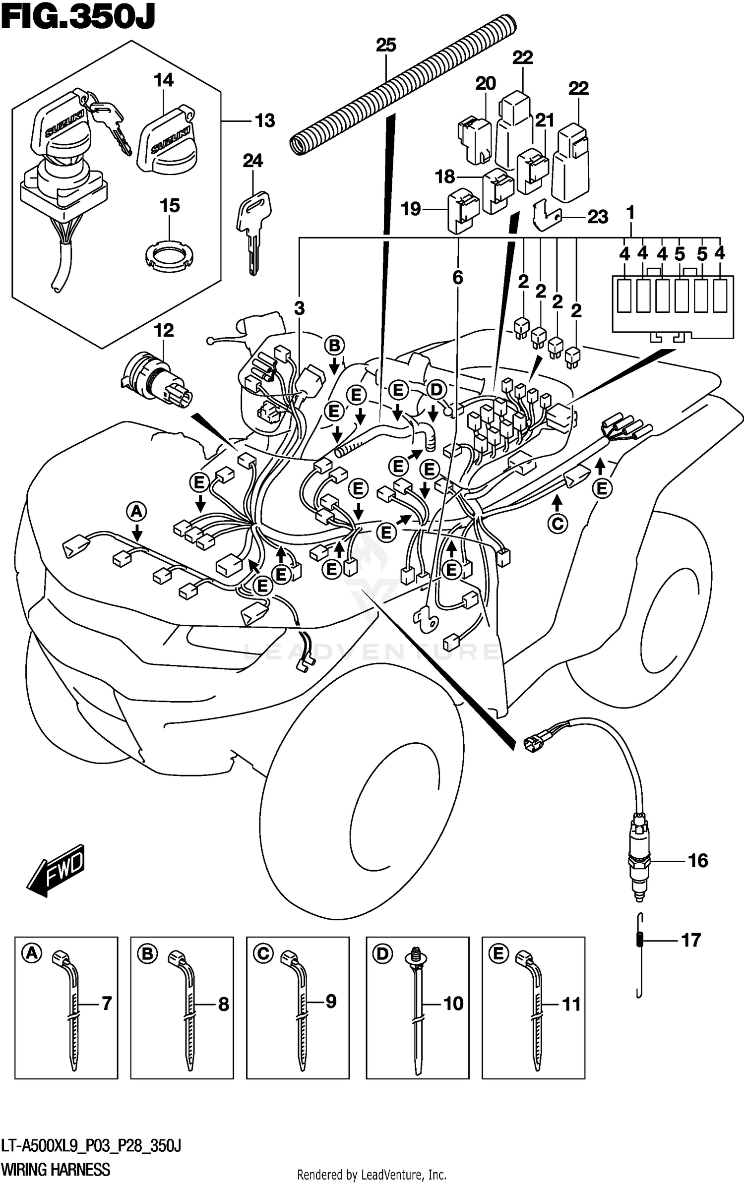 WIRING HARNESS (LT-A500XPZL9 P33)
