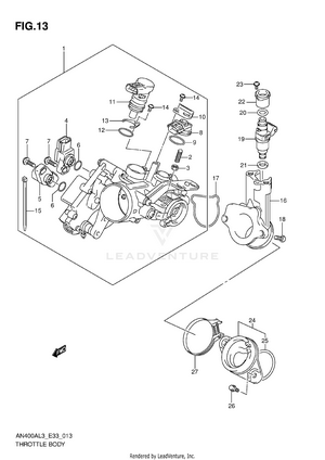 Throttle Body (an400zal3 E28) Schematic
