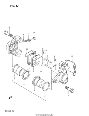 Front Calipers (model F) Schematic