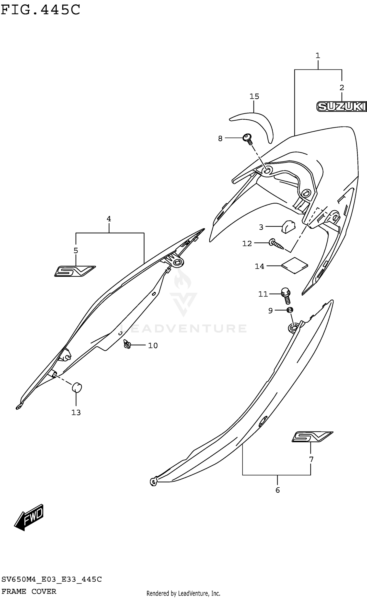 FRAME COVER (SV650AM4 E28)