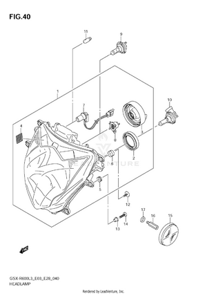 Headlamp (gsx-r600l3 E03) Schematic