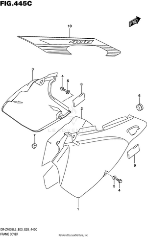 Frame Cover (dr-z400sl6 E33) Schematic