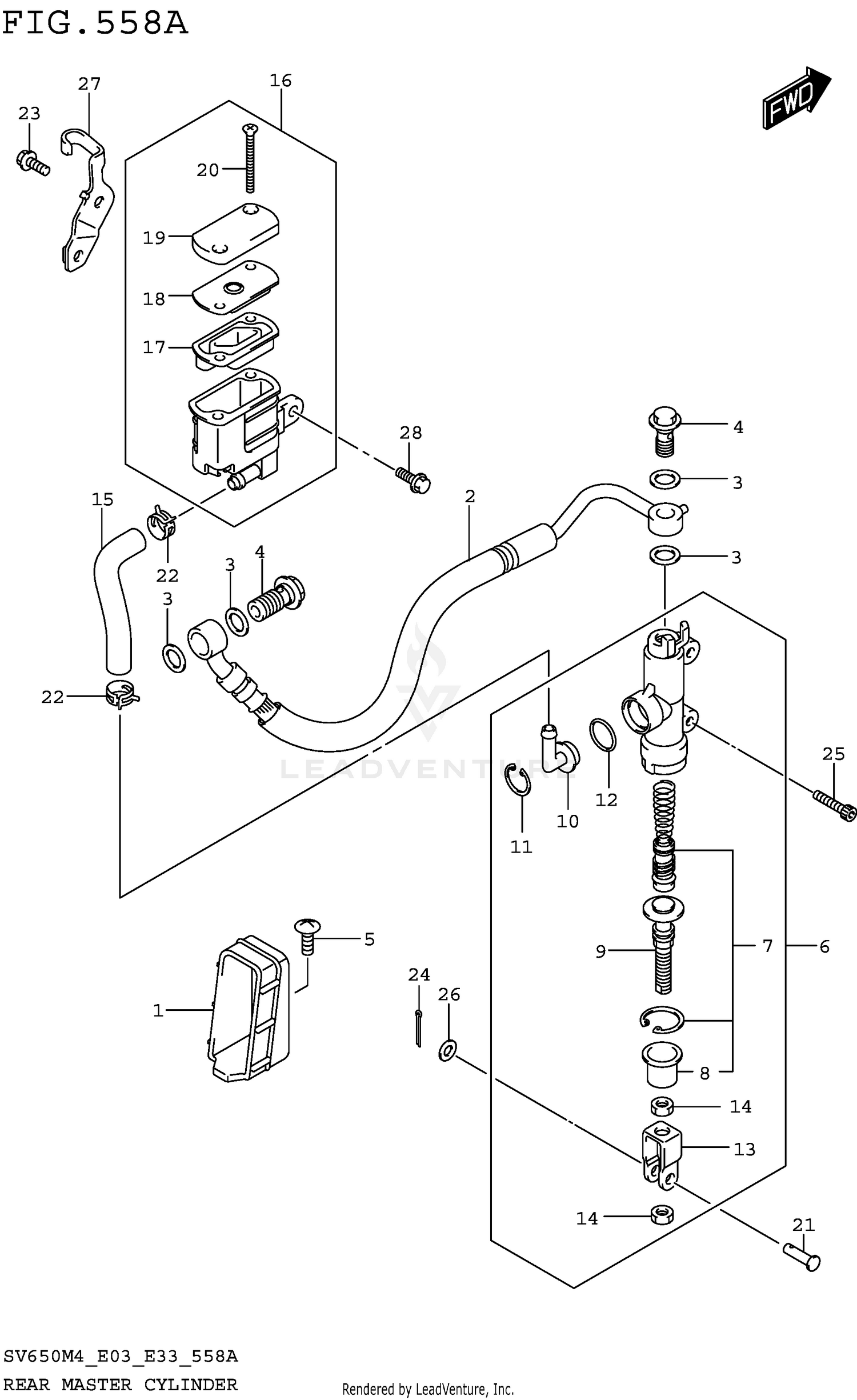REAR MASTER CYLINDER (SV650M4 E03)