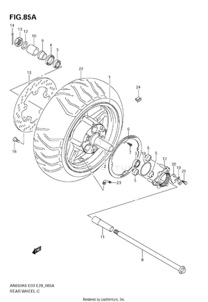 Rear Wheel (an650ak7) Schematic
