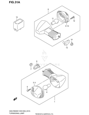 Turn Signal Lamp (model K2/k3) Schematic