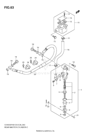 Rear Master Cylinder Schematic