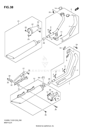 Muffler (vl800 E28) Schematic